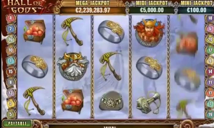 bild på hall of gods automat